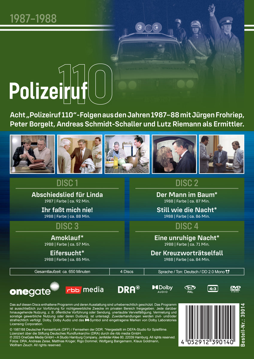 Polizeiruf 110 Box 15 (Neuauflage 2023) (4 DVDs) Der Ostfilm